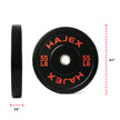 HAJEX Olympic Bumper Weight Plates - 10, 15, 25, 35, 45, 55 LB