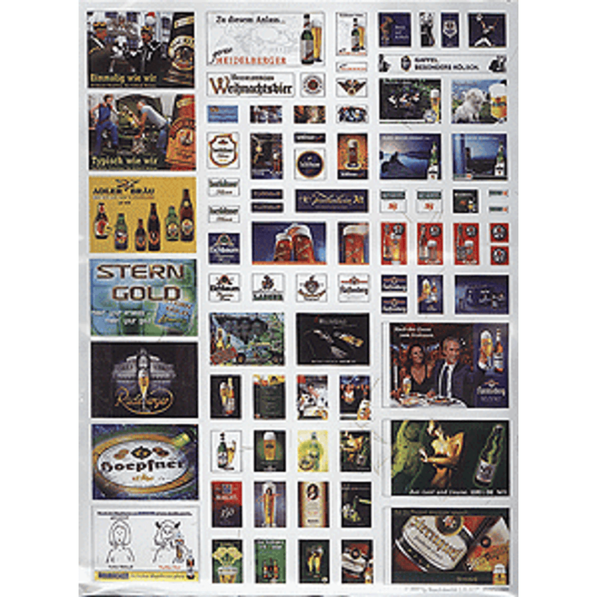 Busch HO Brewery Advertising Sign Set Pkg of 70
