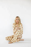 Teddy Bear Adult Button Down Long Sleeve Pajama Top