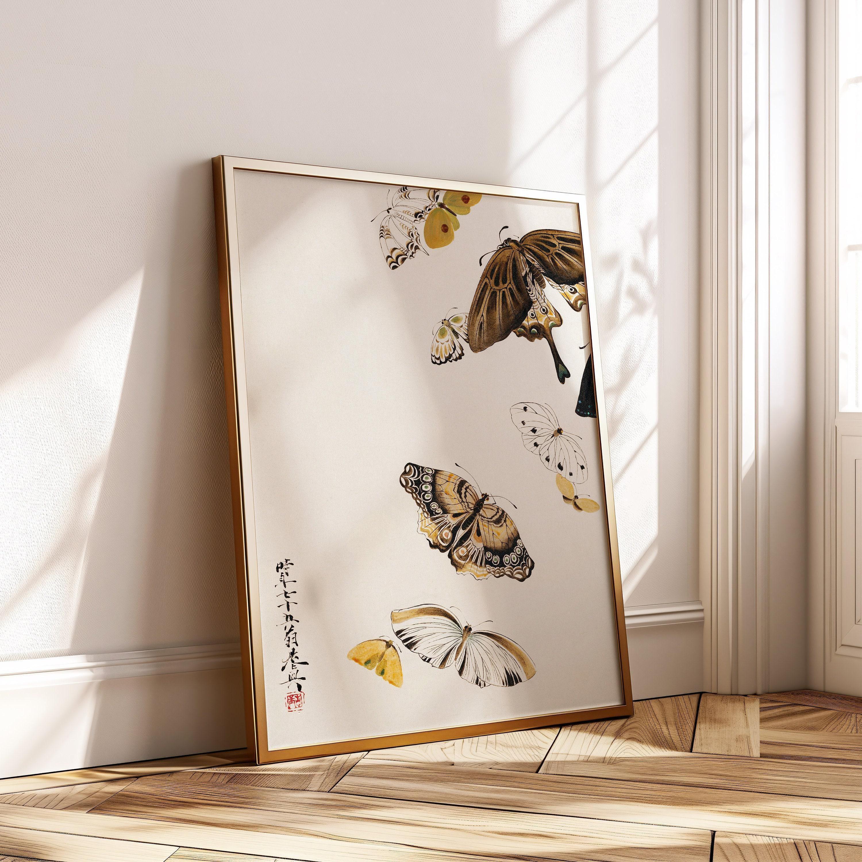 Butterfly Giclee Print: Vintage Japanese Woodblock Art