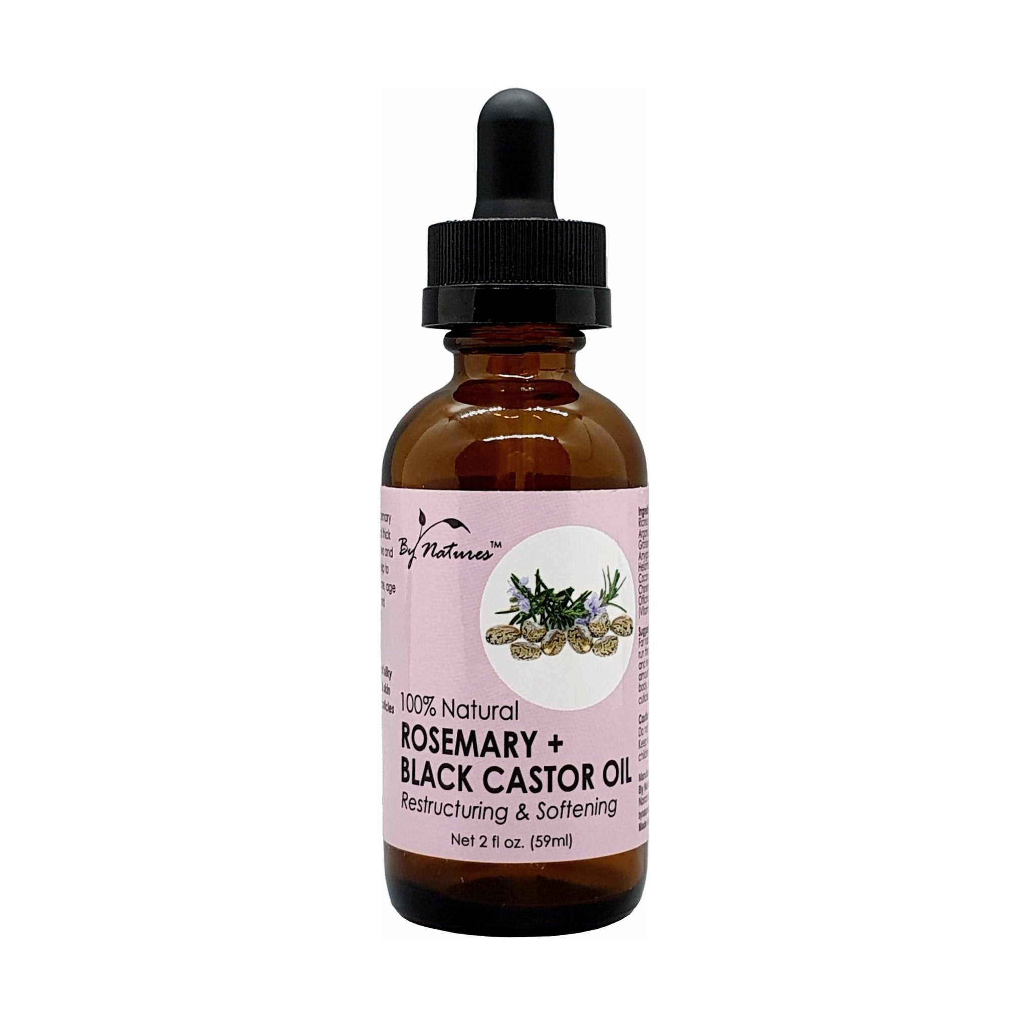 BY NATURES ROSEMARY MINT + BLACK CASTOR OIL 4OZ