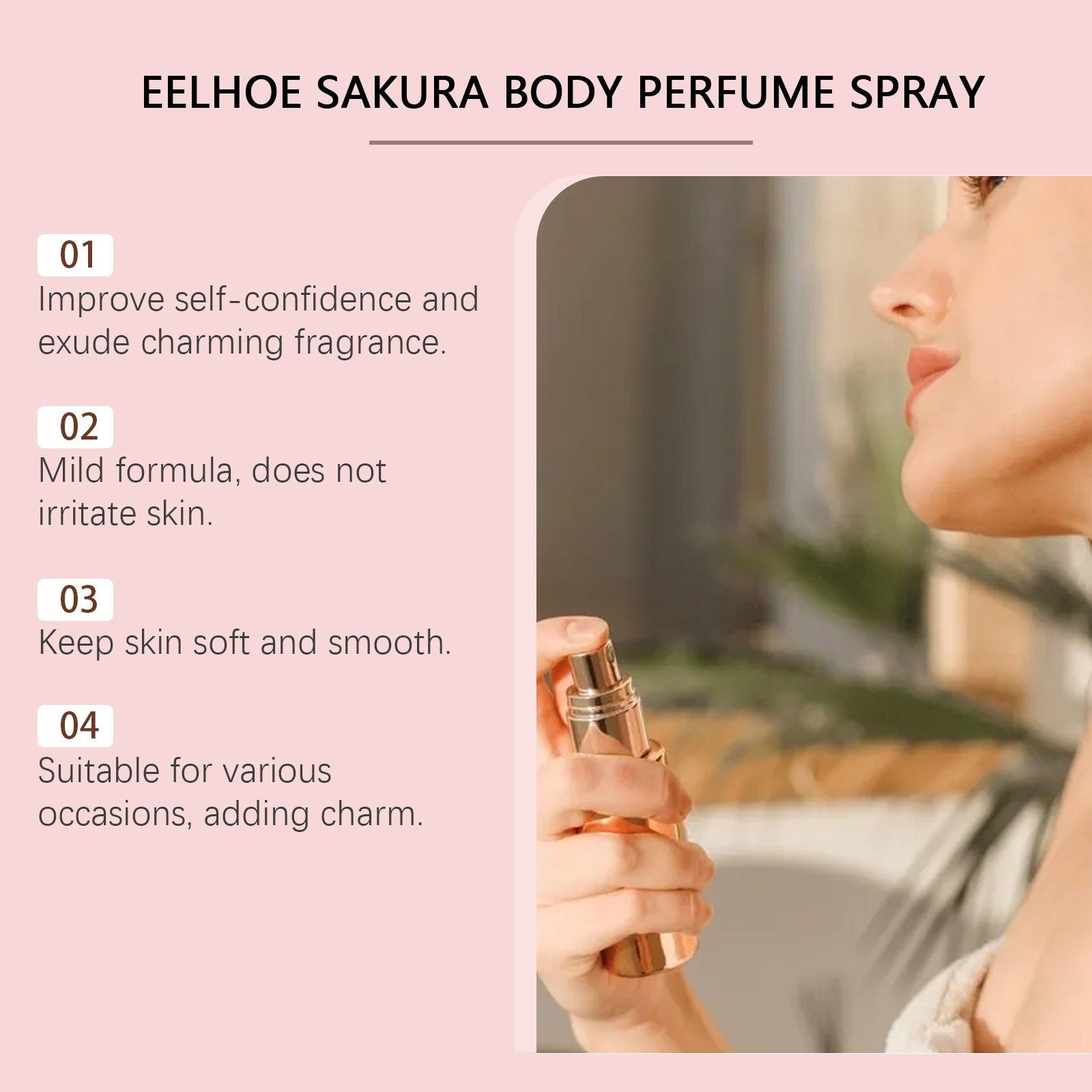 Cherry Blossom Body Perfume Spray Elegant Softening Skin