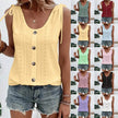 Casual summer U-neck Vest Women Shoulder With Bow Tie Summer blouse top