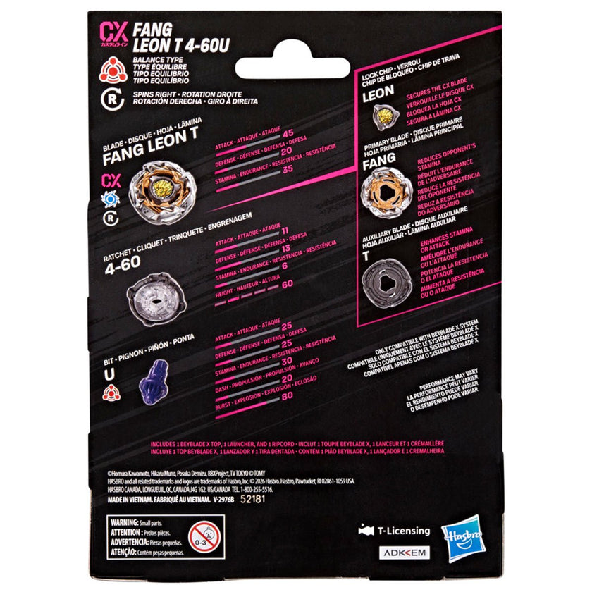 (Hasbro) Beyblade X - Fang Leon T 4-60U CX Starter Pack