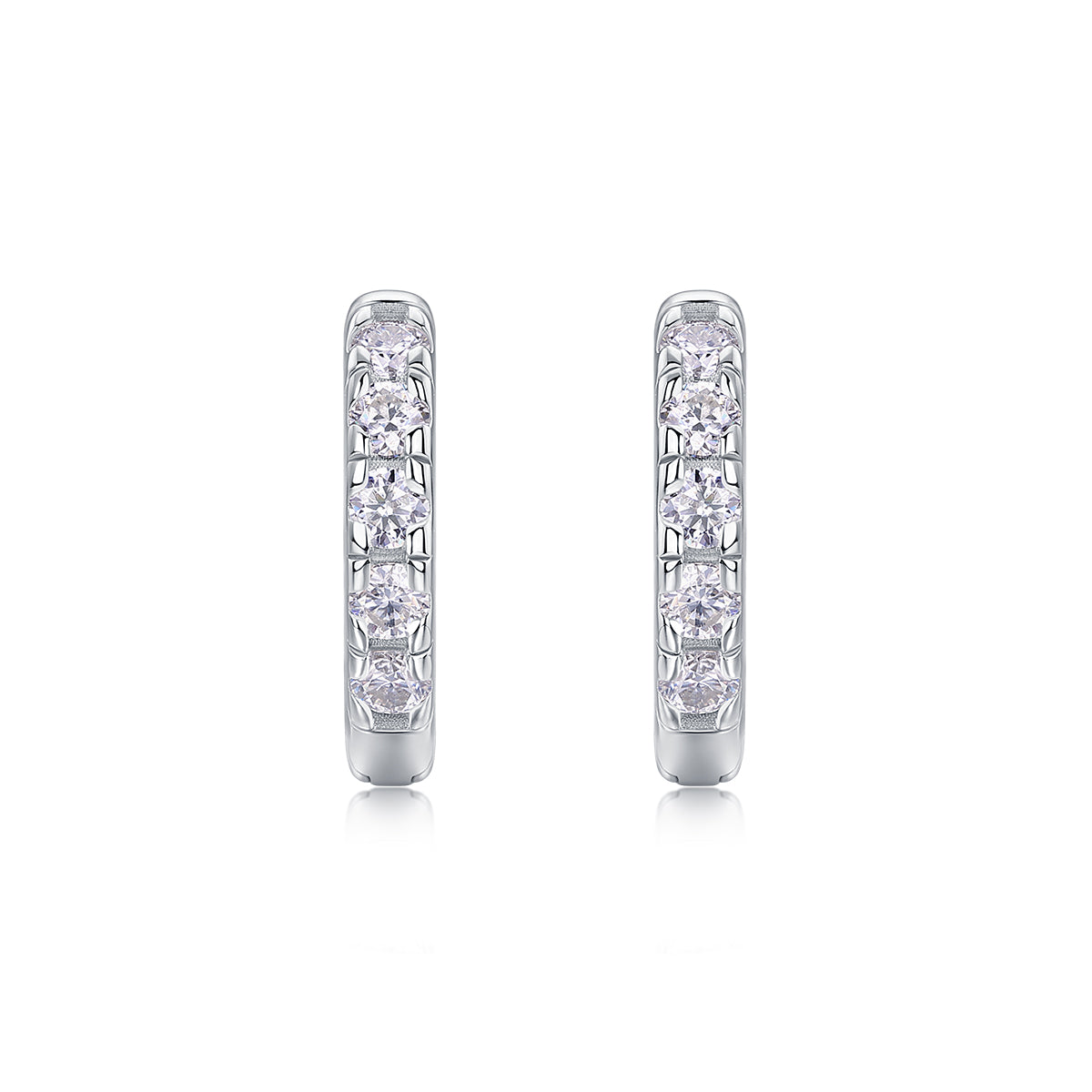 Summer Iced Tea Moissanite Stud Earrings – Platinum 925 Silver | GRA Certified