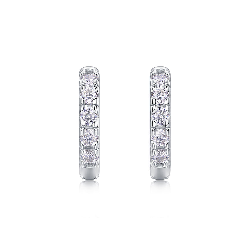 Summer Iced Tea Moissanite Stud Earrings – Platinum 925 Silver | GRA Certified