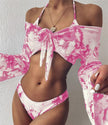 Women's Bikini Swimsuit Set – Padded Two-Piece in Blue, Green, Pink & Leopard (S–L)