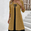 Winter Cashmere  Slim Fit Midi Flared Sweater Dress