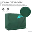 600D Oxford 3-Seater Patio Swing Cover Outdoor Swing Chair Cover Rain Protection Waterproof Anti-UV, Dark Green
