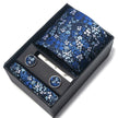Men's Jacquard Woven Formal Tie Set – Rayon Arrow Necktie with Handkerchief, Tie Clip & Cufflinks | Canada & USA