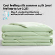 Pure Color Cool Silk Summer Blanket Airable Cover Single Double Summer Ice Cream Ice Silk Summer Quilt Machine Washable Thin Duvet