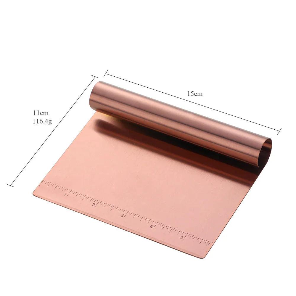Stainless Steel Scraping Panel With Scale Baking Tool Dough Cutting Board Scraping Powder Board Tagliolini Cutter