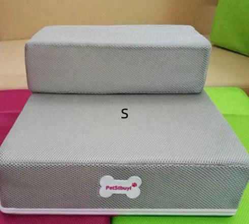 Foldable Pet Stairs – 2-Step Foam Dog & Cat Steps (Small & Large, Multiple Colours)