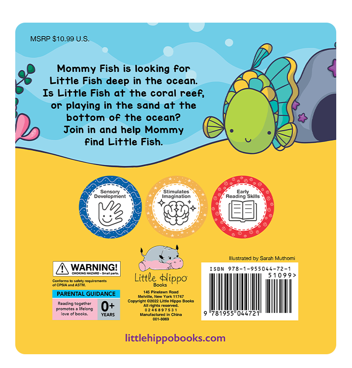 Little Hippo Books - Peek and Seek- In the Ocean  -With Lift-the-Flap Felt Pieces