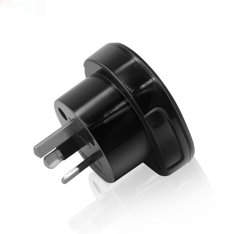 US/UK to AU Power Adapter – Multi-Function Travel Socket (Black & White)