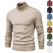 Men's Plain Slim Pullover Polo Sweatshirt Turtleneck Sweater Winter Casual Tops Men