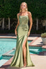 Stretch satin with intricate