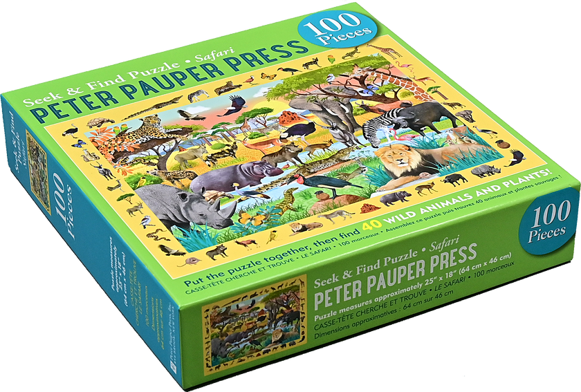 Peter Pauper Press - Safari Seek & Find 100-Piece Jigsaw Puzzle