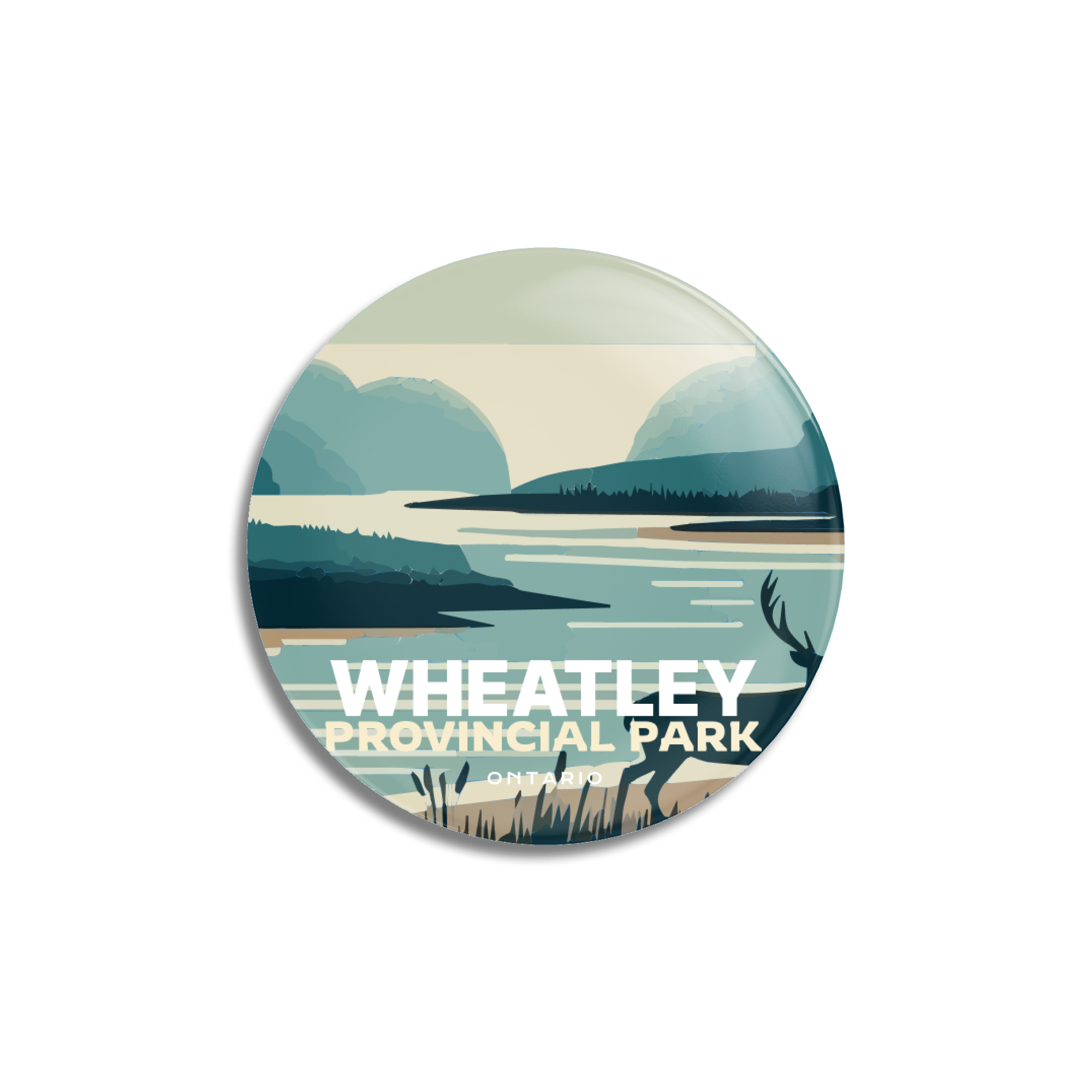 Wheatley Provincial Park of Ontario Pinback Button, Canada Parks