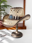 Summer Outdoor Ethnic Style Felt and Straw Cowboy Hat