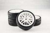 Gravity RC GRC124GTW USGT Pre Glued Tires (GT Wheel, White) (4)