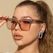 European And American Women Oversized Vintage Polarized Sunglasses Square Cute Trendy Classic Simple shade