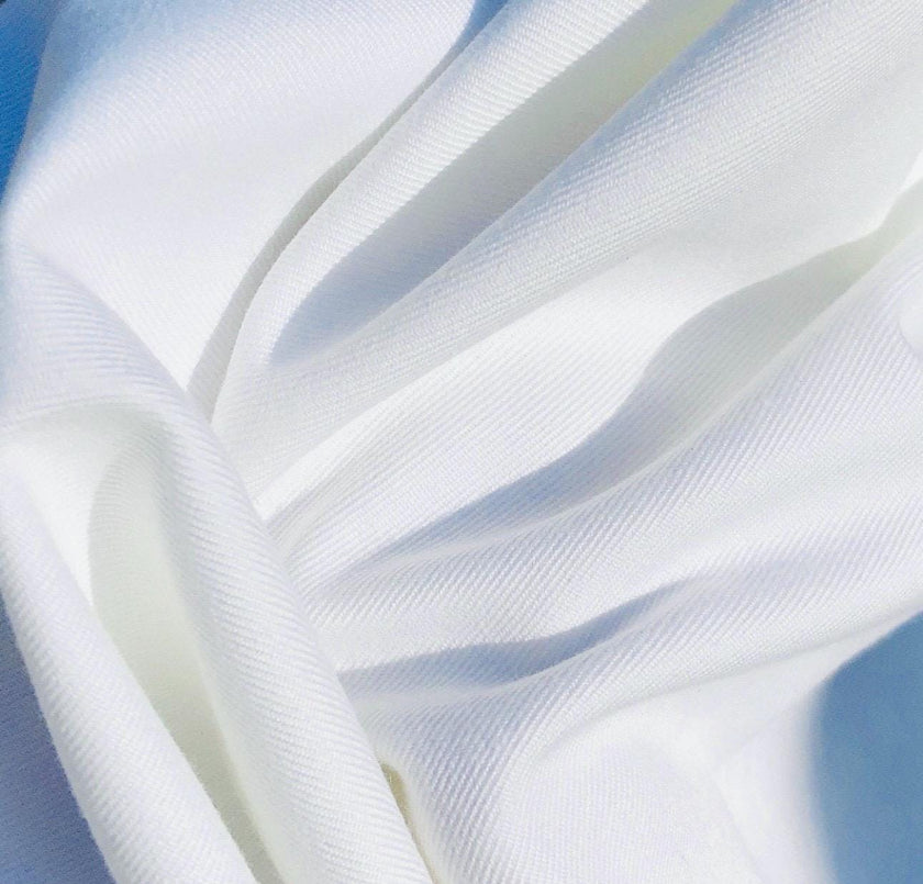 Black and White Twill Fabric: 65/35 Poly-Cotton Blend, 57