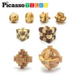 PicassoTiles - PicassoTiles 8PK Wooden Logic Puzzle
