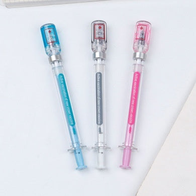 Vaccine Pen Creative Gel Pen – 0.5mm Black Ink, Novelty Design for Students