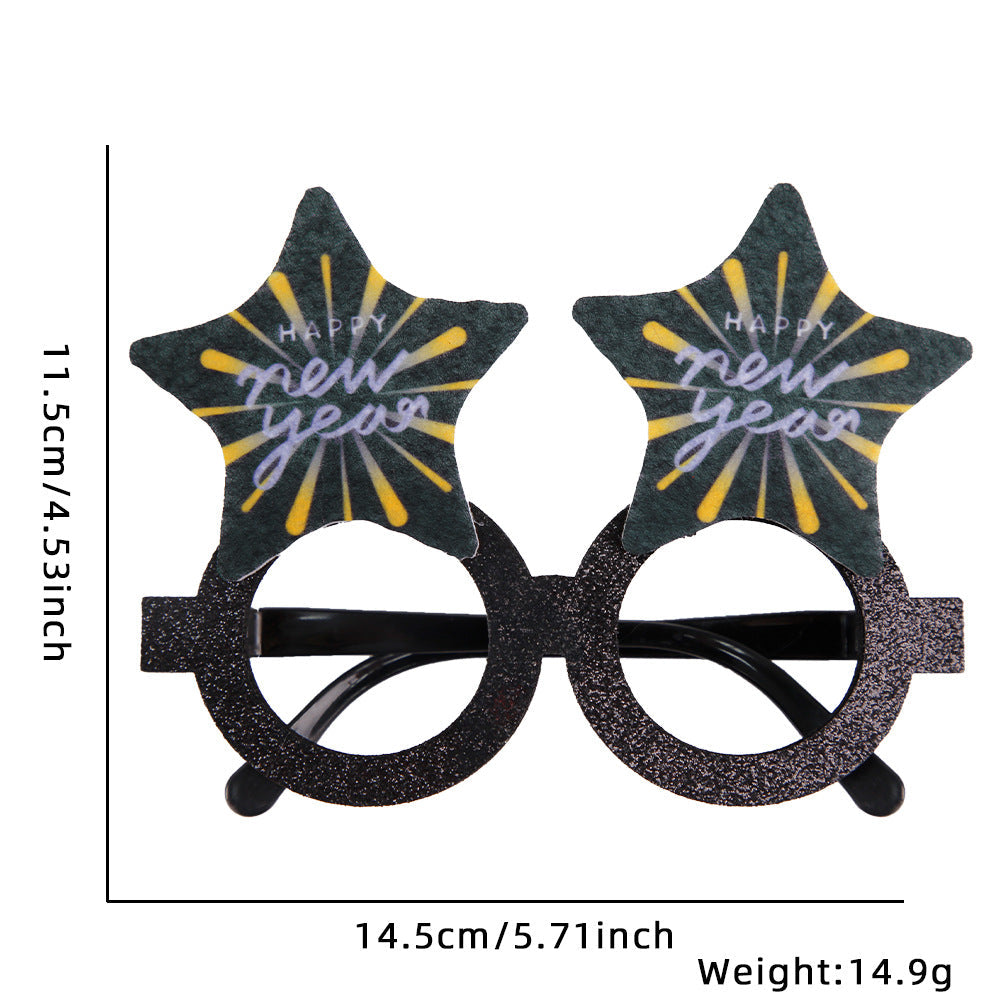 New Year Party Photo Prop Glasses Set – Funny NYE Novelty Glasses & Hats