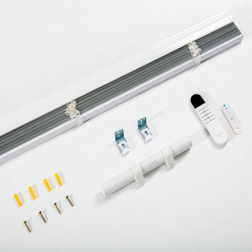Electric Motorised Blinds Solar Powered 15-Channel Remote Cordless Dimmable Window Shade