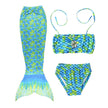 Girls Mermaid Bikini Set for Kids – 3-Piece Swimsuit with Skirt, Panties & Bra (Ages 3–8)