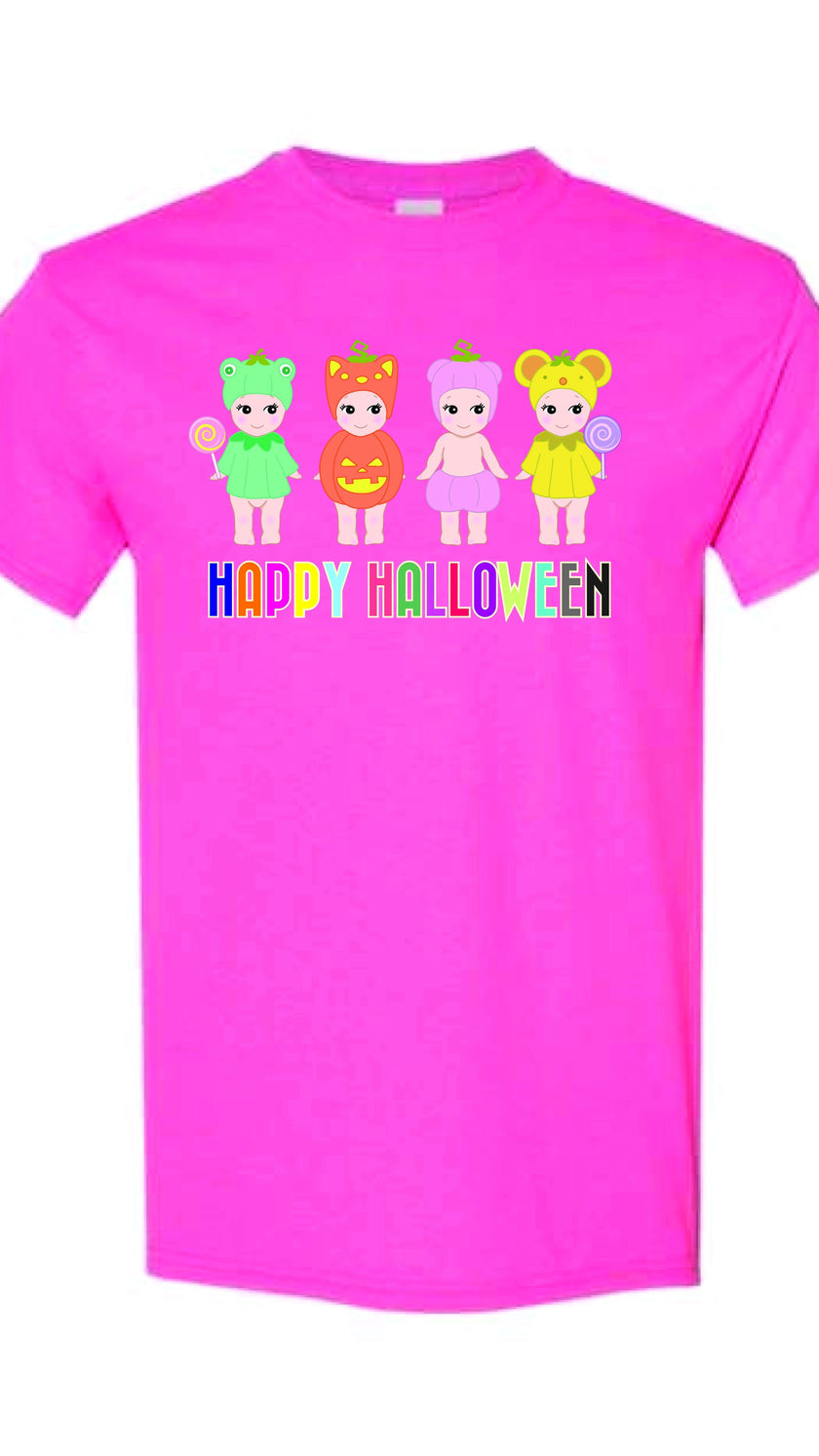 [Adult size] Halloween Sonny Angel T-Shirt – Cute Spooky Angel Graphic Tee, Unisex 100% Cotton