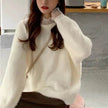 Autumn Winter Mink-like Wool Thick Plush Pullover Sweater for Women