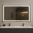 Nebula PureGlow Backlit LED Bathroom Mirror with Frosted Perimeter — Dimmable, Anti-Fog & 3-CCT (3000K/4000K/5000K) | 24–60