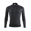 Half Zipper Long Sleeve Workout Top Outdoor Running Quick-drying Gym Shirt