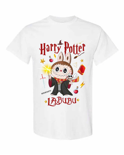 [Adult size] Harry Potter Labubu T-Shirt – Kawaii Wizard Graphic Tee, 100% Cotton