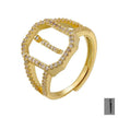 Fashion Micro Inlaid Zircon Arab Letters Ring for women