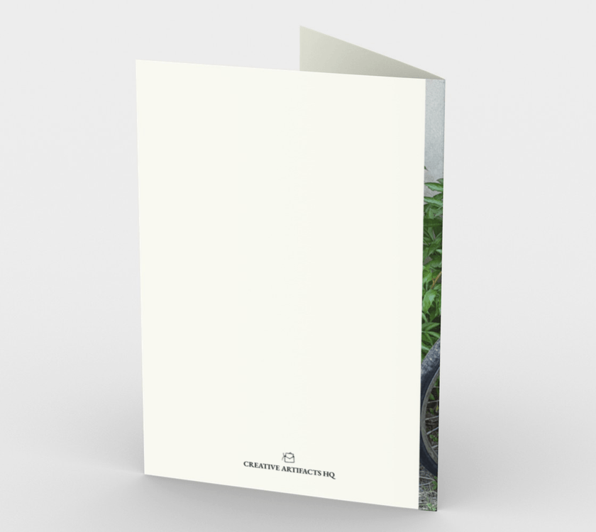 Set of 3 Blank Greeting Cards | 5 x 7 | Green Bicycle