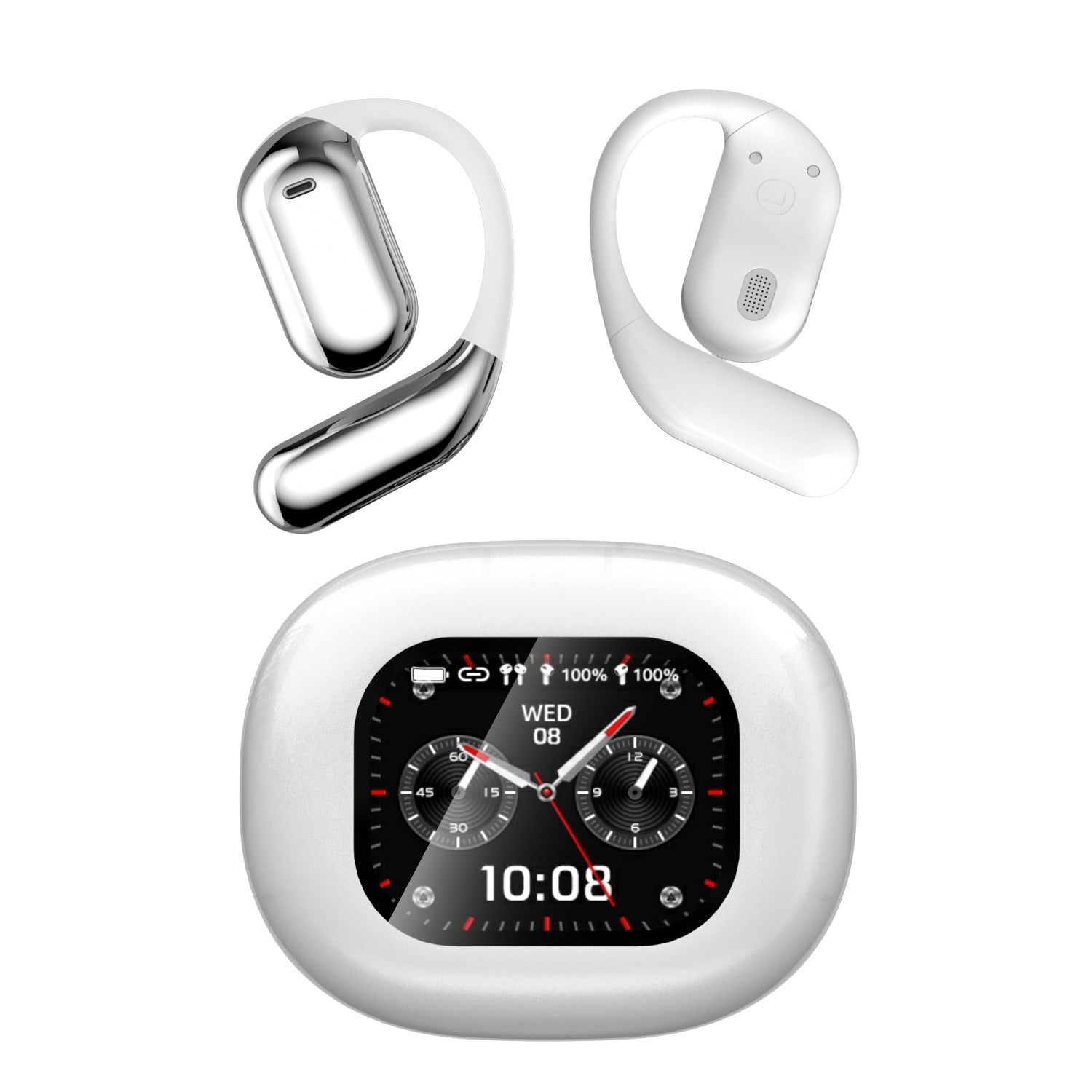 Ear-mounted LCD Color Screen Bluetooth Headset Smart AI Translation Headphones