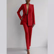 Women's Business Casual Suit Set – Long Sleeve Blazer & Slim Trousers | Canada & USA