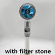 Shower Head Water Saving Flow 360 Degrees Rotating With Small Fan ABS Rain High Pressure Spray Nozzle Bathroom Accessories