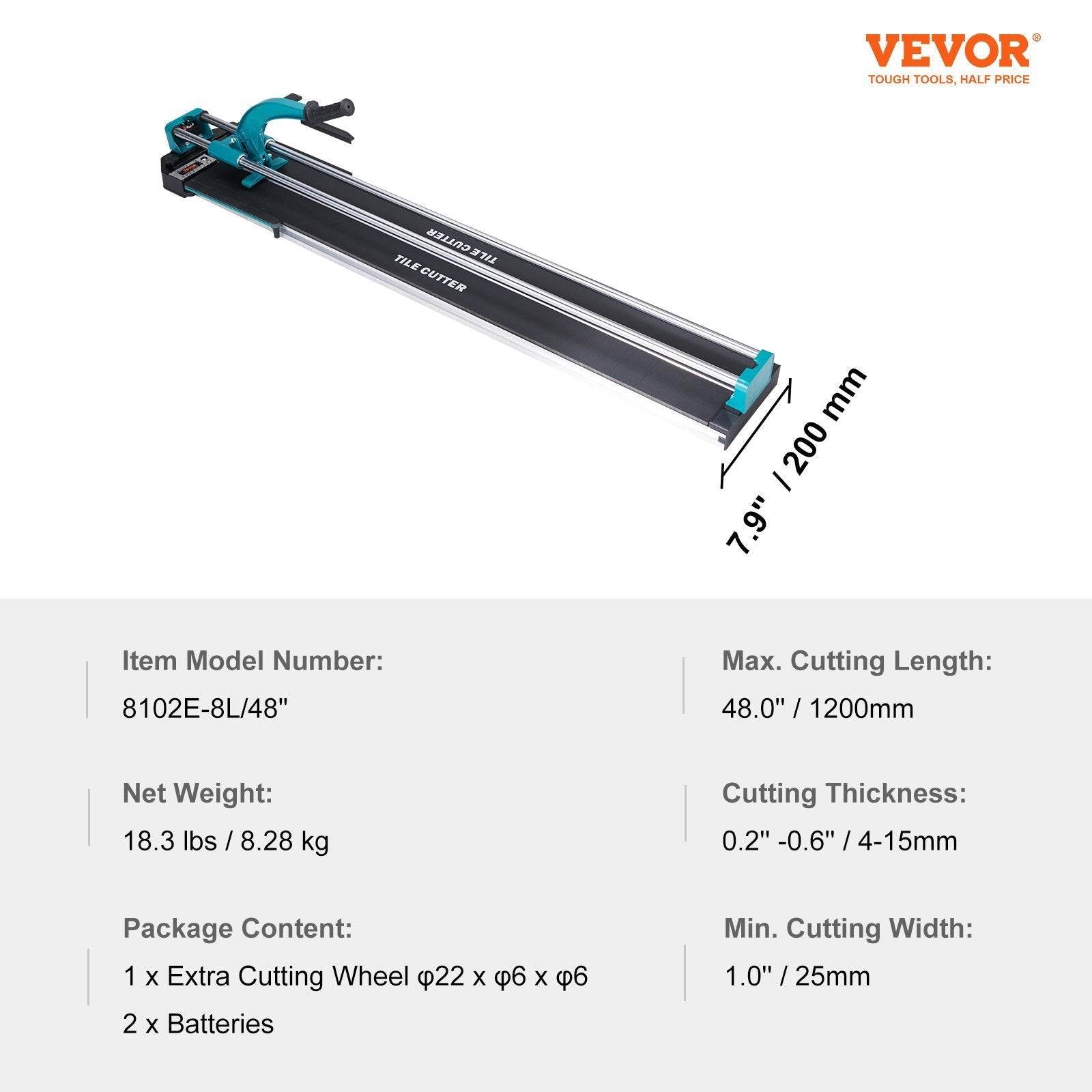 VEVOR Manual Tile Cutter and Shingle cutter High Strength Cutting Wheel