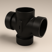 LESSO ABS Double Sanitary Tee — All-Hub DWV | 1-1/2″