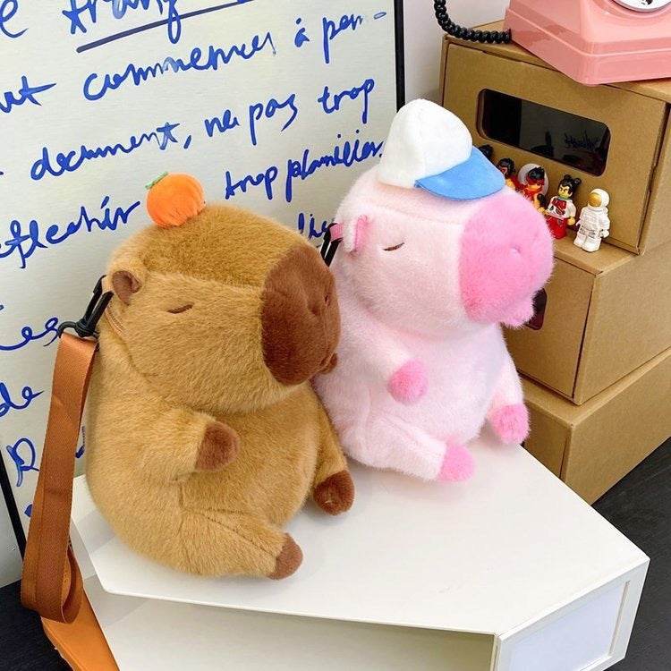 Cute Capybara Doll Bag Girl Student Backpack
