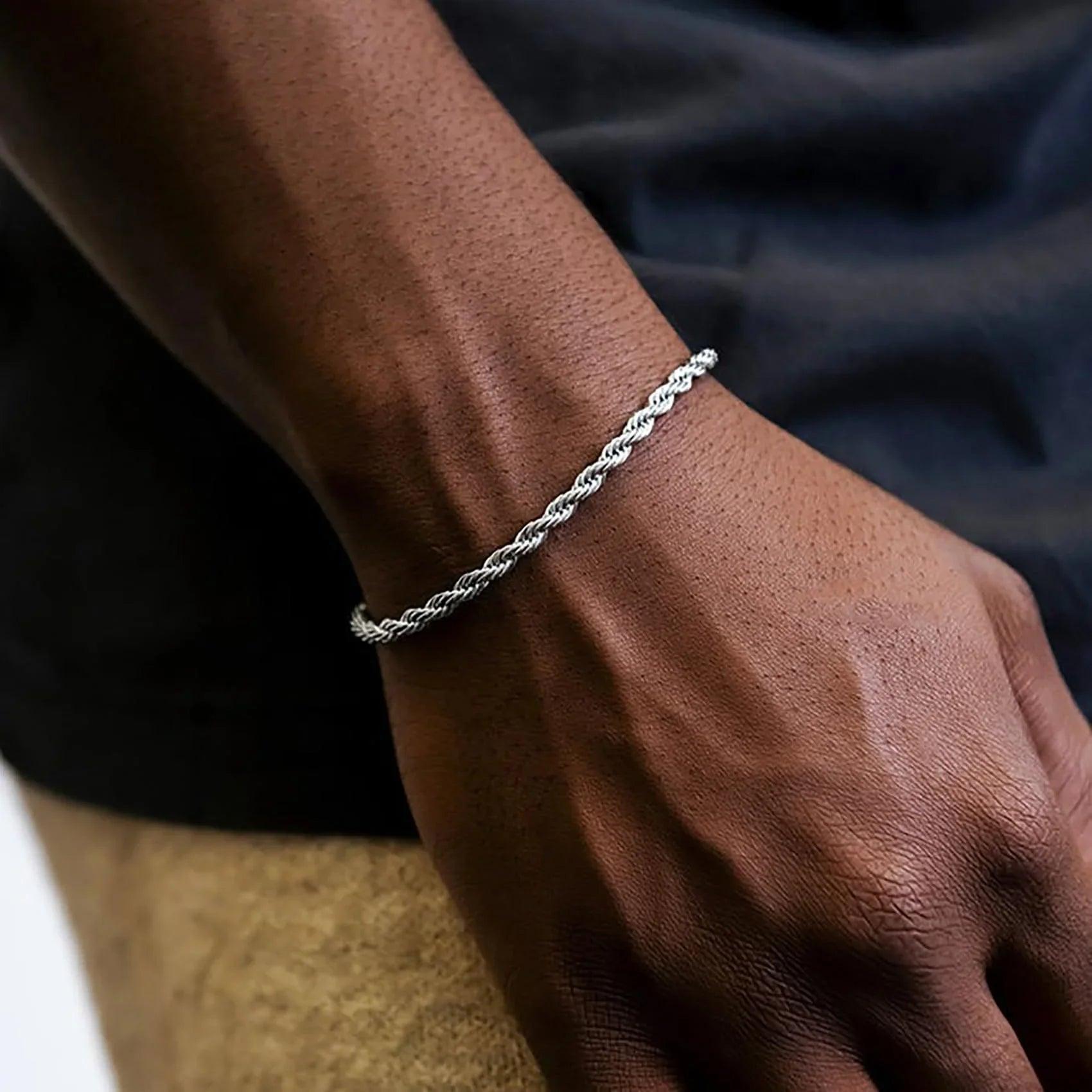 Cuban Chain Bracelet Set for Men's