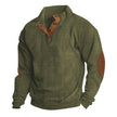 Corduroy Casual Stand Collar Long-sleeved Sweater men