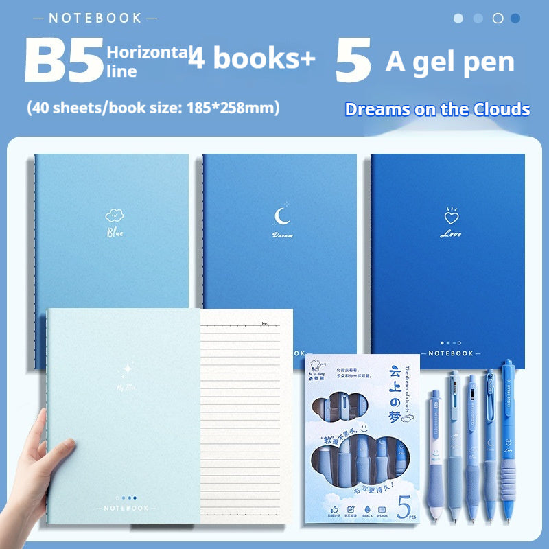 Gradient Colour Notebook – Aesthetic Pastel Student Notepad with Style Options