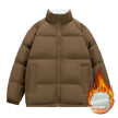 Men's Autumn And Winter Fleece-lined Thick Cotton-padded Puffer Coat