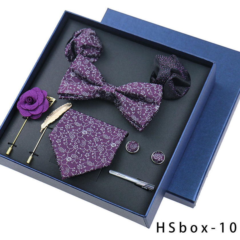 8-Piece Men's Formal Wear Gift Box Set – Bow Tie, Pocket Square, Cufflinks & Tie Clip | Canada & USA
